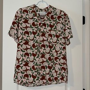 *LOWEST PRICE* Men’s Coconut-Print Hawaiian Shirt - Goodfellow & Co